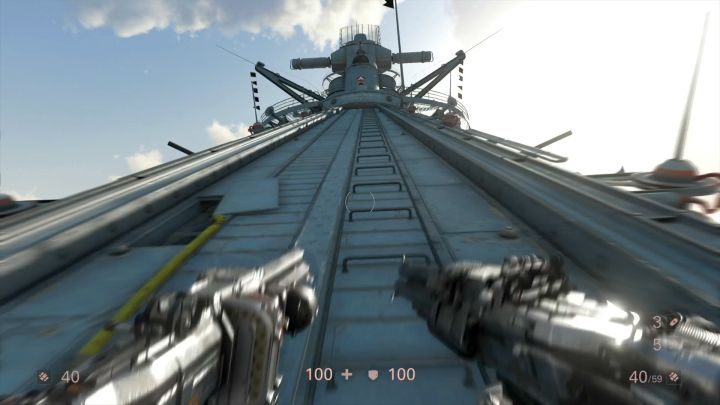 Kładka prowadząca na górę. - Ausmerzer | Solucja Wolfenstein II: The New Colossus - Wolfenstein II: The New Colossus - poradnik do gry