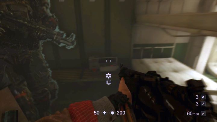 Zestaw ulepszający leżący na strzelnicy. - Poklad Młota Ewy i powrót do sekcji F | Rozdział III - Stare sekrety - Wolfenstein II: The New Colossus - poradnik do gry
