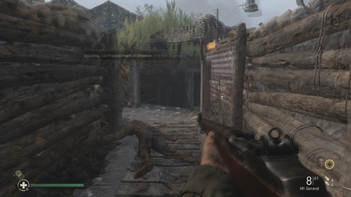 Idź w stronę znacznika misji, ale nie wchodź do bunkra, tylko skręć lewo - Call of Duty WW2: D-Day - Pamiątki, sekrety, znajdźki - Call of Duty: WW2 - poradnik do gry