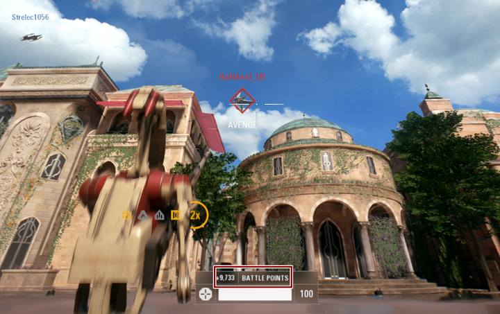 W dolnej części ekranu widoczne są punkty zdobyte od ostatniego spawnu - Battlefront 2: Punkty bitewne, Galaktyczny Szturm - jak szybko zdobywać? - Star Wars Battlefront 2 - poradnik do gry