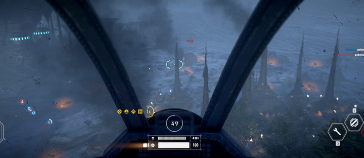 LAAT - siadając za działkiem w samodzielnie nawigującym pojeździe, prowadzisz ostrzał na dowolne miejsce na arenie walk - Star Wars Battlefront 2: Pojazdy naziemne - Star Wars Battlefront 2 - poradnik do gry