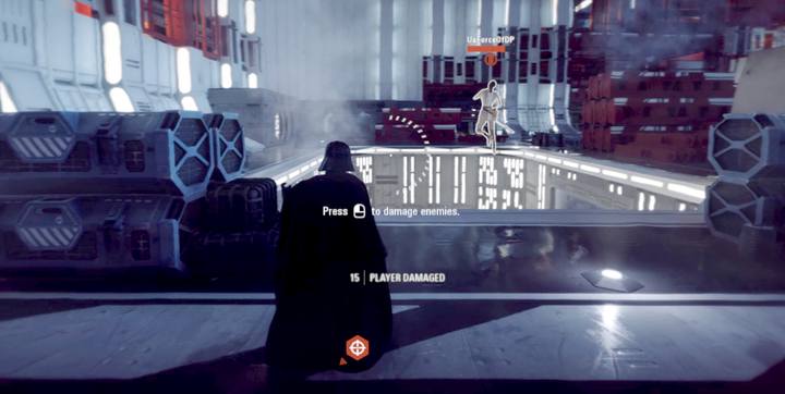 Duszonego przeciwnika możesz przesunąć w powietrzu nad przepaść - Star Wars Battlefront 2: Bohaterowie - Star Wars Battlefront 2 - poradnik do gry