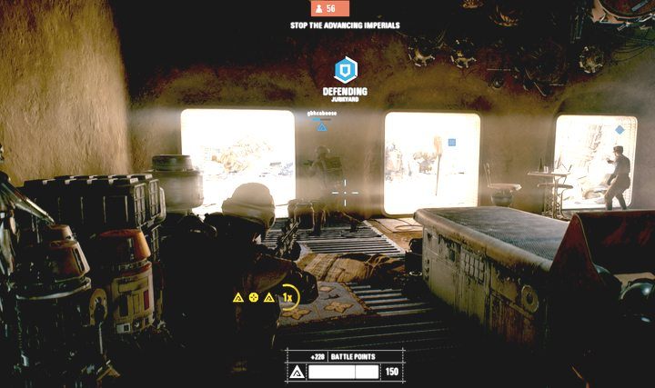 Gdy punkt jest przechwytywany (biała obwódka wokół ikony) natychmiast biegnij, by go bronić/odbić - Star Wars Battlefront 2: Tryby gry - porównanie, opis - Star Wars Battlefront 2 - poradnik do gry