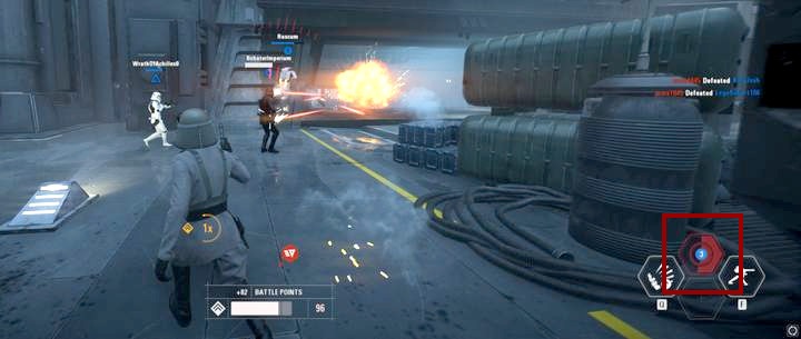 Cyfra na ikonie umiejętności wskazuje, ile osób dotknie pozytywny efekt komendy - Star Wars Battlefront 2: Oficer - opis klasy, bronie, umiejętności - Star Wars Battlefront 2 - poradnik do gry