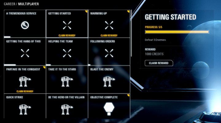 Kamienie milowe reprezentują twoje postępy w grze i dostarczają różnych nagród - Star Wars Battlefront 2: Jak zacząć grę? - Star Wars Battlefront 2 - poradnik do gry