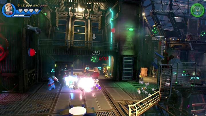 Na początek zniszcz wszystkie pojemniki w tamtym miejscu i stwórz platformę dla Kapitana Ameryki - Sekrety Misja 5 - Hydra, wredna wydra | LEGO Marvel Super Heroes 2 - LEGO Marvel Super Heroes 2 - poradnik do gry