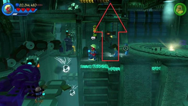 Druga runa znajduje się w drugiej części lokacji, na górze (patrz obrazek) - Sekrety Misja 12 - Istny Kreezys | LEGO Marvel Super Heroes 2 - LEGO Marvel Super Heroes 2 - poradnik do gry