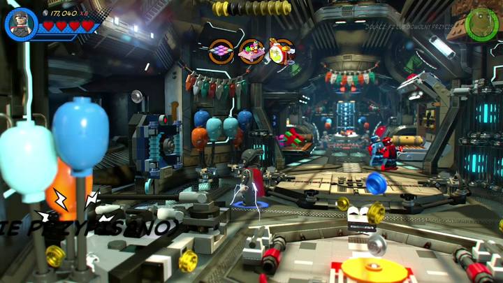 Twoim zadaniem jest uruchomienie trzech generatorów znajdujących się na statku - Misja 9 - Potańcówka | Misje Gwenpool | Solucja LEGO Marvel Super Heroes 2 - LEGO Marvel Super Heroes 2 - poradnik do gry
