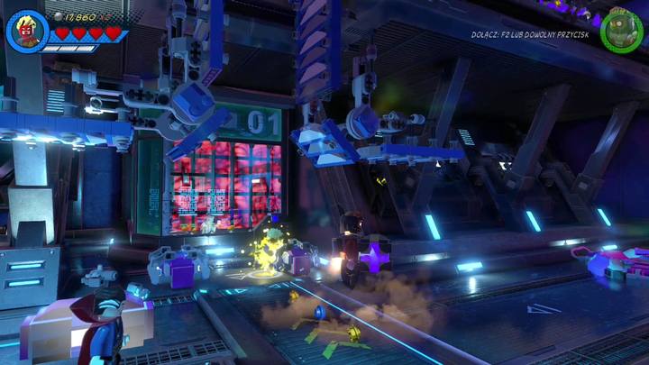 Przejdź od razu na środek gdzie znajdziesz pojemniki z klockami - Misja 20 - Poza czasem | Solucja LEGO Marvel Super Heroes 2 - LEGO Marvel Super Heroes 2 - poradnik do gry