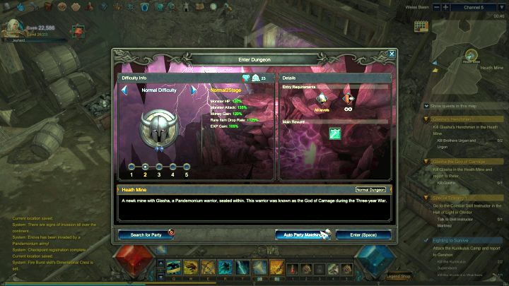 Przed wejściem do Podziemi możesz wybrać poziom trudności. - Porady na start - MU Legend - poradnik do gry