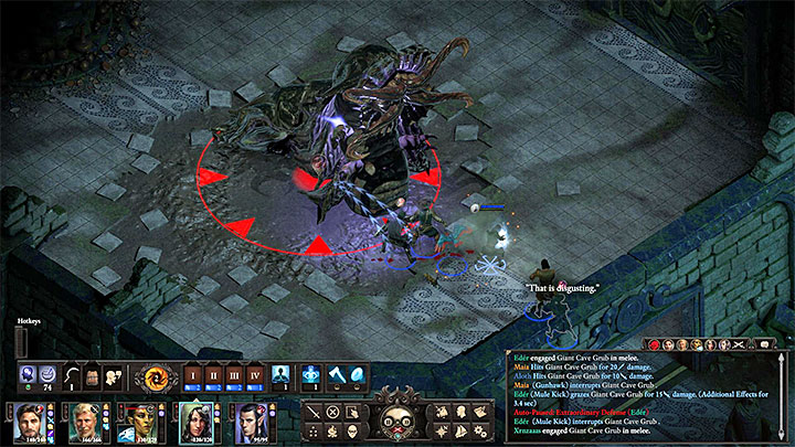 Olbrzymi jaskiniowy czerw (Giant Cave Grub) (powyższy obrazek) - To najsilniejszy potwór (boss) całego Starego Miasta - Pillars of Eternity 2: Stare Miasto - mapa - Pillars of Eternity 2 Deadfire - poradnik do gry