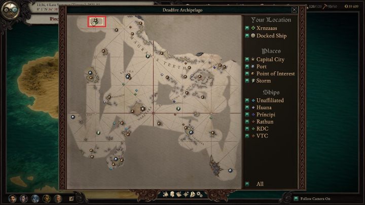 Tatok przebywa w Wiosce Junvików, która znajduje się w miejscu zaznaczonym na powyższym obrazku - jest to w okolicach Ori o Koiki (M38) - Pillars of Eternity 2: Nemnok Pożeracz - zadanie poboczne, solucja - Pillars of Eternity 2 Deadfire - poradnik do gry