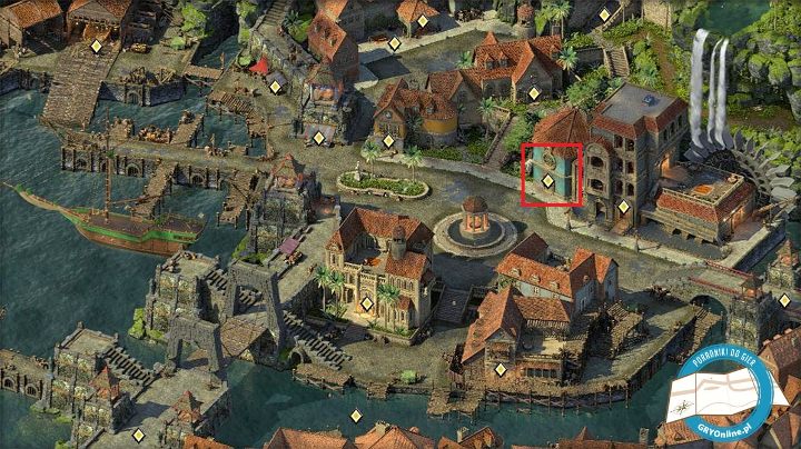 Lunetę możesz kupić w zaznaczonym budynku. - Pillars of Eternity 2: Luneta - jak zdobyć? - Pillars of Eternity 2 Deadfire - poradnik do gry