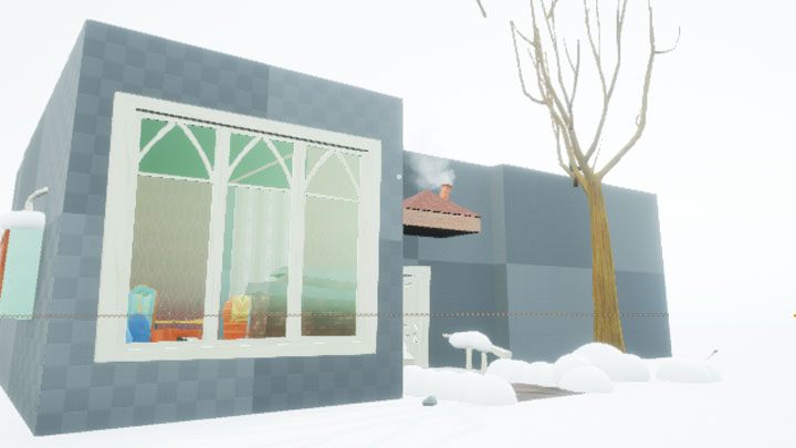 Krótka scena na początku rozgrywki wprowadza nas do historii - podróżujący samochodem bohater ulega wypadkowi - Hello Neighbor Snowed In! - mod - Hello Neighbor - poradnik do gry