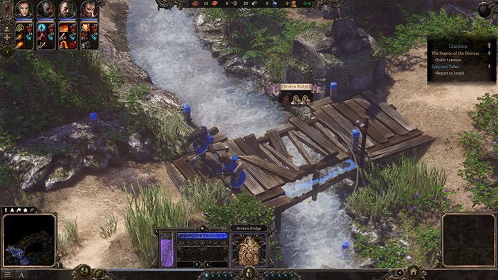Most na północy warto od razu naprawić - przyda się w późniejszym etapie misji. - Liannon - Źródło zarazy | Kampania, solucja Spellforce 3 - SpellForce 3 - poradnik do gry