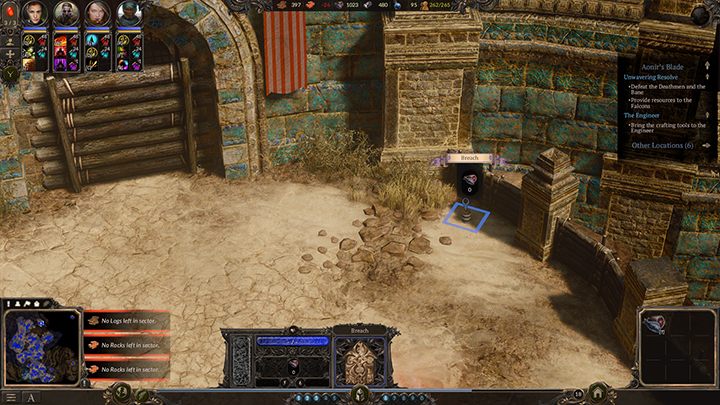 Miejsce do którego należy dostarczyć zasoby można łatwo przeoczyć. - Ostrze Aonira - Niezachwiana stanowczość | Kampania, solucja Spellforce 3 - SpellForce 3 - poradnik do gry