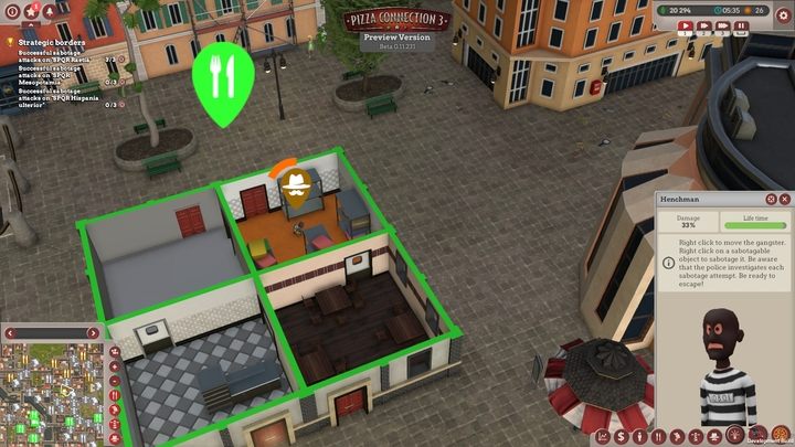 Przeprowadzamy akty sabotażu w lokalach konkurencji - Nie ma jak w domu | Opis przejścia Pizza Connection 3 - Pizza Connection 3 - poradnik do gry