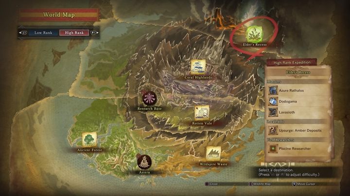 Tak prezentuje się całość lokacji w grze. - Jak odblokować ostatnią sekcję mapy w Monster Hunter World? - Monster Hunter World - poradnik do gry