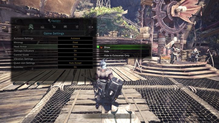Jeśli preferujesz grać bez hełmu - stosowną opcję znajdziesz w opcjach. - Jak włączyć opcję ukrycia hełmu? | Monster Hunter World - Monster Hunter World - poradnik do gry