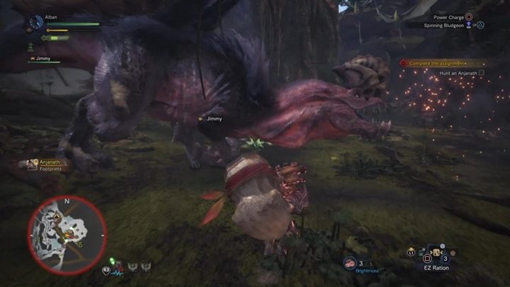 Worek płomienny jest nagrodą za pokonanie Anjanatha, potwora przypominającego T-Rexa w Starodrzewie - Jak zdobyć worki elementarne (wodny, elektryczny itp.) w Monster Hunter World? - Monster Hunter World - poradnik do gry
