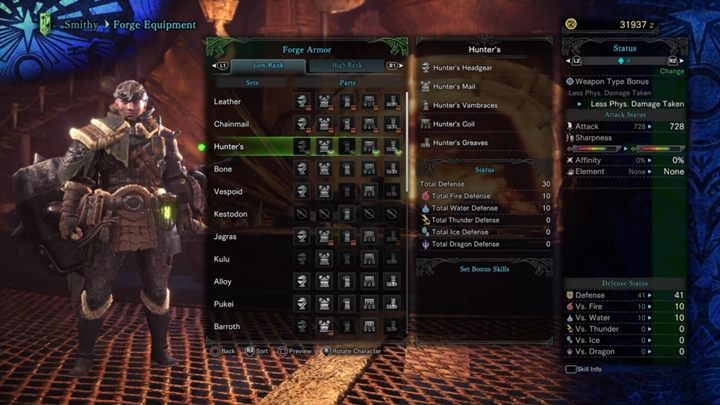 Zbroja łowcy - cechy i odporności - Zbroje niskiego poziomu w Monster Hunter World - Monster Hunter World - poradnik do gry