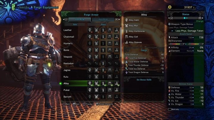 Zbroja Stopu - cechy i odporności - Zbroje niskiego poziomu w Monster Hunter World - Monster Hunter World - poradnik do gry