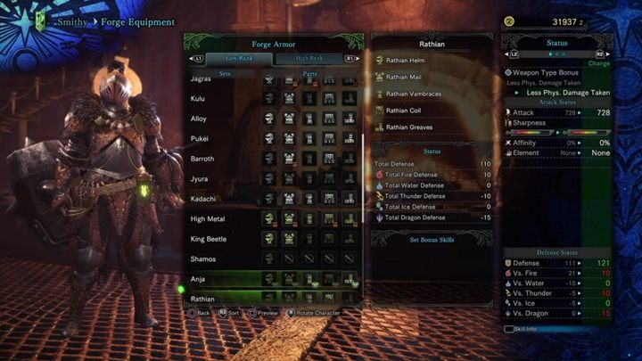 Zbroja Anja - cechy i odporności - Zbroje niskiego poziomu w Monster Hunter World - Monster Hunter World - poradnik do gry