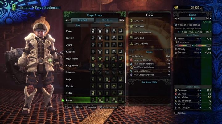 Zbroja Lumu - cechy i odporności - Zbroje niskiego poziomu w Monster Hunter World - Monster Hunter World - poradnik do gry