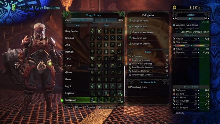 Zbroja Odogarona - cechy i odporności - Zbroje niskiego poziomu w Monster Hunter World - Monster Hunter World - poradnik do gry