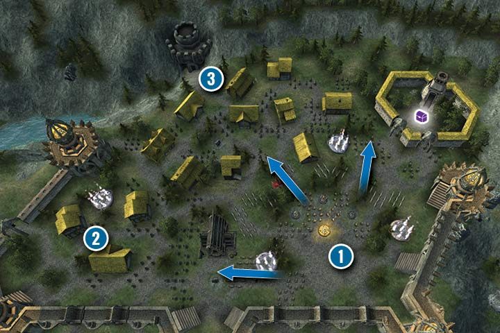Chociaż jesteś stroną atakującą w tej misji, to wróg posiada lekką przewagę - Misja 13 - Górne Thealon | Kampania Zielonoskórych (Orków) w Hex Commander - Hex Commander - poradnik do gry