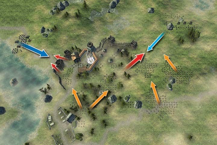 Misję rozpoczynasz w zachodnim obszarze mapy z całkiem sporą armią - Misja 17 - Ofensywa na wschodzie | Kampania w Hex Commander - Hex Commander - poradnik do gry