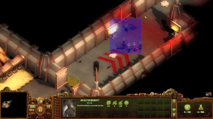Tuż po wejściu do huty warto udać się do pomieszczenia po lewej stronie - znajdziesz tam Granaty. - Huta | Solucja They Are Billions - They Are Billions - Poradnik Do Gry