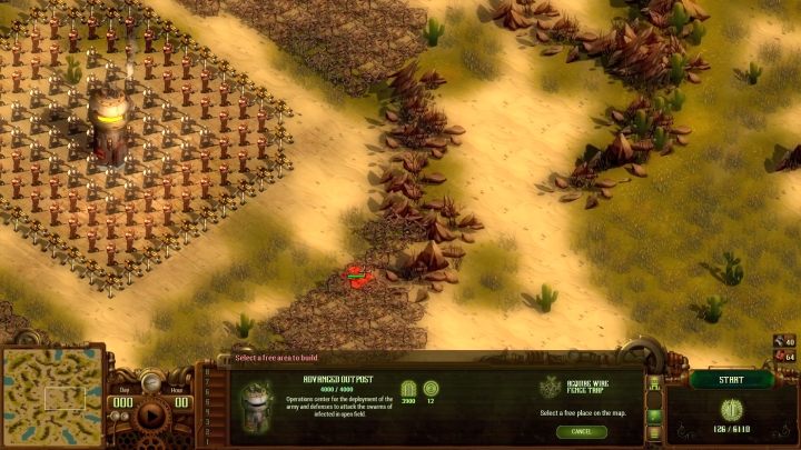 Ustawienie działek Osa, a za nimi rzędów Żołnierzy i Snajperów, to tutaj (i nie tylko) najskuteczniejsza metoda obrony. - Horda zarażonych #11 (Infected Swarm #11) | Solucja They Are Billions - They Are Billions - Poradnik Do Gry