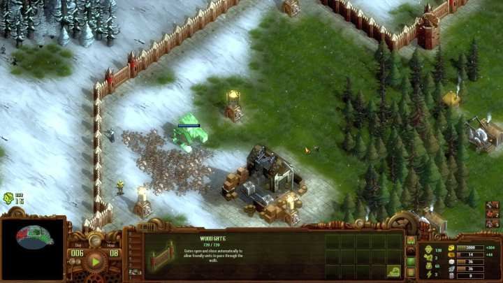 Wykorzystaj olbrzymie zasoby drewna na tej mapie i prędko otocz bazę murem. - Misja 12 - Zamarznięte Jezioro (The Frozen Lake) | Solucja They Are Billions - They Are Billions - Poradnik Do Gry