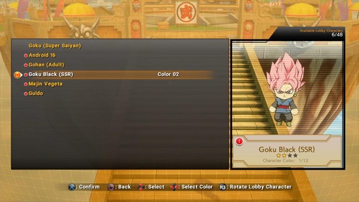 Możesz wybrać jakim avatarem chcesz poruszać się w lobby. - Porady na start - Dragon Ball FighterZ - poradnik do gry