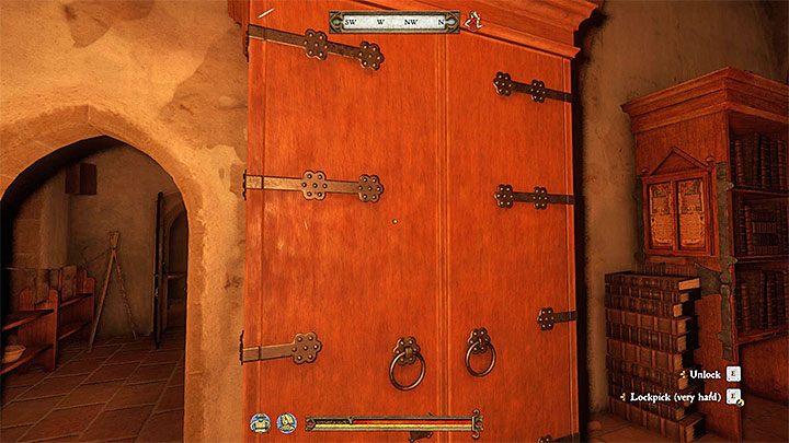 Podążaj teraz na wschód przekradając się przez kolejne puste pomieszczenia - Kingdom Come: Gdzie znaleźć Nekronomikon (zadanie Niespokojna dusza)? - Kingdom Come Deliverance - poradnik do gry