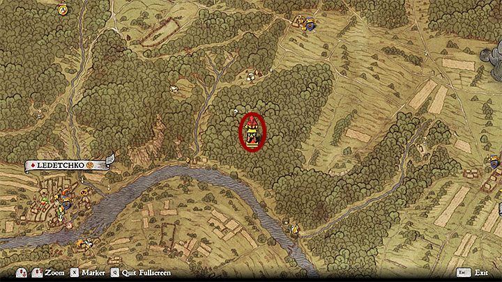 Wspomniana ścieżka doprowadzi Cię do pokazanej na powyższych obrazkach lokacji z niewielkimi murkami - Skarb IV - Mapy skarbów w Kingdom Come - Kingdom Come Deliverance - poradnik do gry