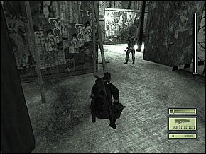 Trzymając się w cieniu (ale nie pod samą ścianą) ruszaj po cichu za strażnikiem - Etap 2 (1) | Chinese Ambassy | Tom Clancys Splinter Cell - Tom Clancys Splinter Cell - poradnik do gry