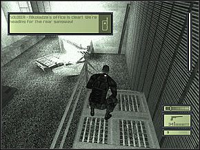Wskocz do środka, chwytając się rurki i zjedź na sam dół - Etap 2 (2) | Defense Ministry | Tom Clancys Splinter Cell - Tom Clancys Splinter Cell - poradnik do gry