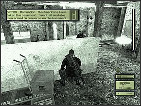 Schowaj się za ostatnim murkiem i poczekaj, aż tylko ruszy się by iść w Twoją stronę - Etap 2 (2) | Abattoir | Tom Clancys Splinter Cell - Tom Clancys Splinter Cell - poradnik do gry