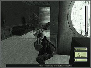 Wejdź na kuckach do środka i podbiegnij od razu za szafką w prawo - Etap 3 (2) | Chinese Ambassy | Tom Clancys Splinter Cell - Tom Clancys Splinter Cell - poradnik do gry