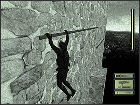 Przejdź nią w prawo, na samym końcu opuść się na półkę i z niej wskocz na kolejną rurkę - Etap 1 (1) | Presidental Palace | Tom Clancys Splinter Cell - Tom Clancys Splinter Cell - poradnik do gry