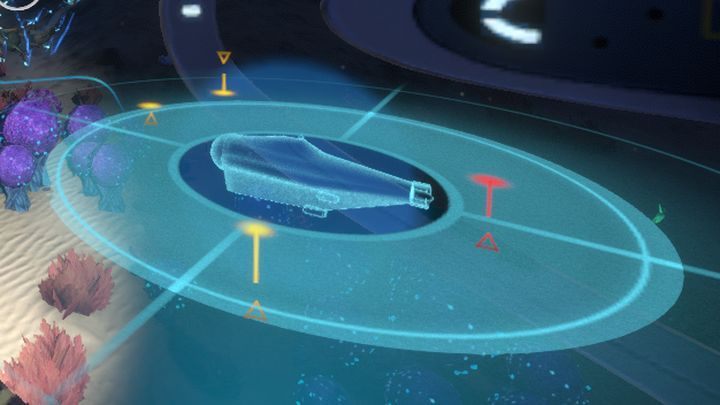 Skaner Cyklopa pokazujący lokalizację Węgorzy Amperowskich. - Subnautica: Strefa Drzew Bulbowych | Strefy, Biomy - Subnautica - poradnik do gry