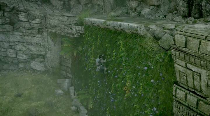 Wespnij się po pnączach wskakując na gzyms w końcowej fazie - Kolos 1 - Valus | Solucja Shadow of the Colossus - Shadow of the Colossus - poradnik do gry