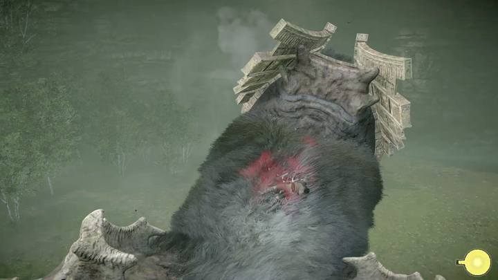 Punkt witalny na grzbiecie, kolejny znajdziesz na czubku głowy - Kolos 4 - Phaedra | Solucja dla Shadow of the Colossus - Shadow of the Colossus - poradnik do gry