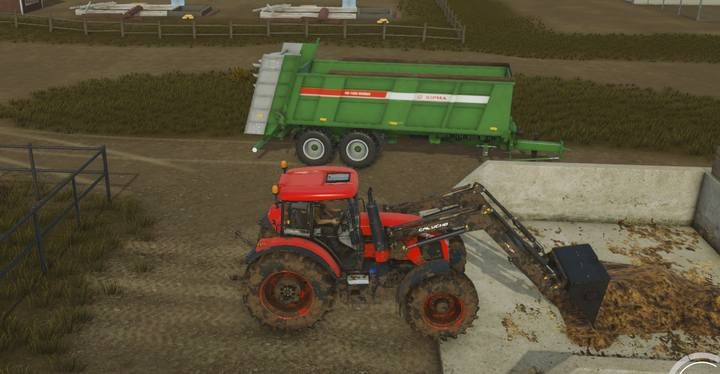 Nabierz łyżką obornik i rozładuj go na naczepie - Hodowla bydła i trzody w Pure Farming 2018 - Pure Farming 2018 - poradnik do gry