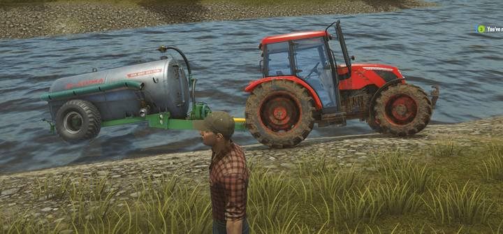 Do pojazdu, który sięgnął wody nie możesz już wsiąść - Co zrobić, gdy utopię pojazd w Pure Farming 2018? - Pure Farming 2018 - poradnik do gry
