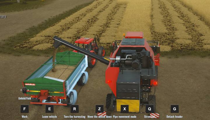 Pamiętaj, że musisz siedzieć w kombajnie, aby nastąpiło rozładowanie - Pierwsze prace polowe, solucja Pure Farming 2018 - Pure Farming 2018 - poradnik do gry