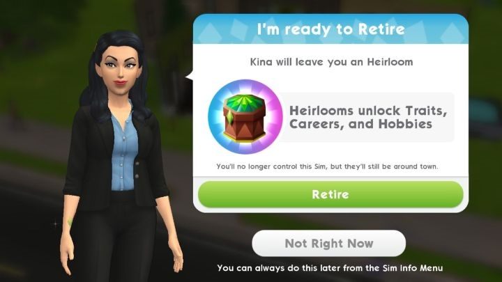 W pewnym momencie twojej rozgrywki wyświetli ci się komunikat - Emerytura Simów w The Sims Mobile - The Sims Mobile - poradnik do gry