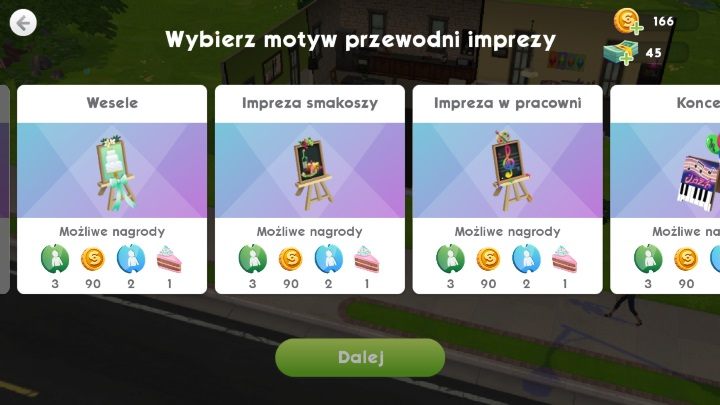 Aby zorganizować imprezę musisz wejść w sekcję imprezy i kliknąć zorganizuj imprezę - Organizowanie imprez w The Sims Mobile | Misje, wydarzenia, kariera i hobby - The Sims Mobile - poradnik do gry